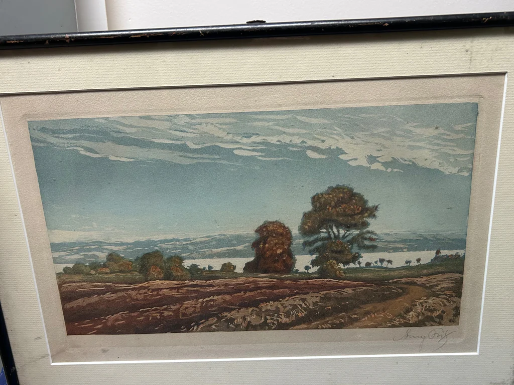 A Collection of Three Woodcut Art Signed - image 4 of 7