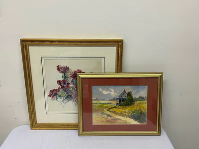 A Group of Two Watercolor Paintings - Image 1 of 4