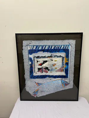 Mix-Media Abstract Art, Signed - Image 1 of 7