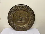 Vintage Pressed Brass Plaque Made in France - thumbnail 1 of 6