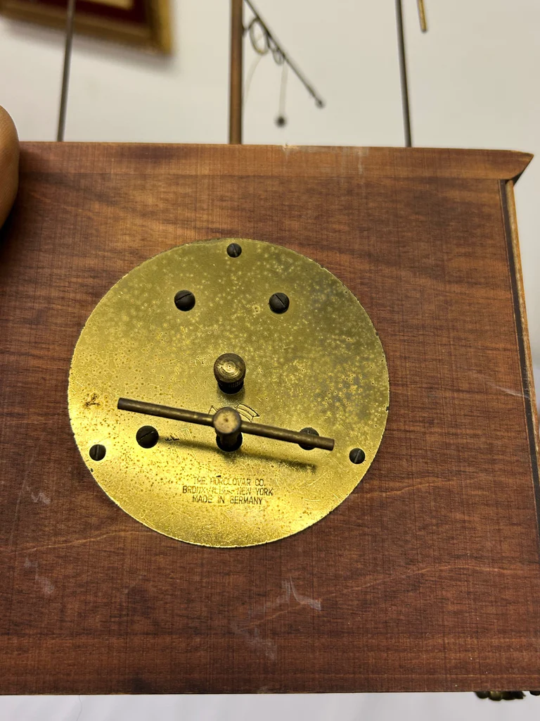 Vintage Mantle Clock & Thermometer - image 4 of 7