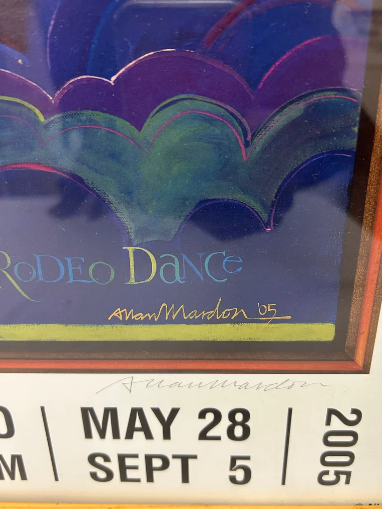 Cowboy Rodeo Dance Poster Signed - image 2 of 4