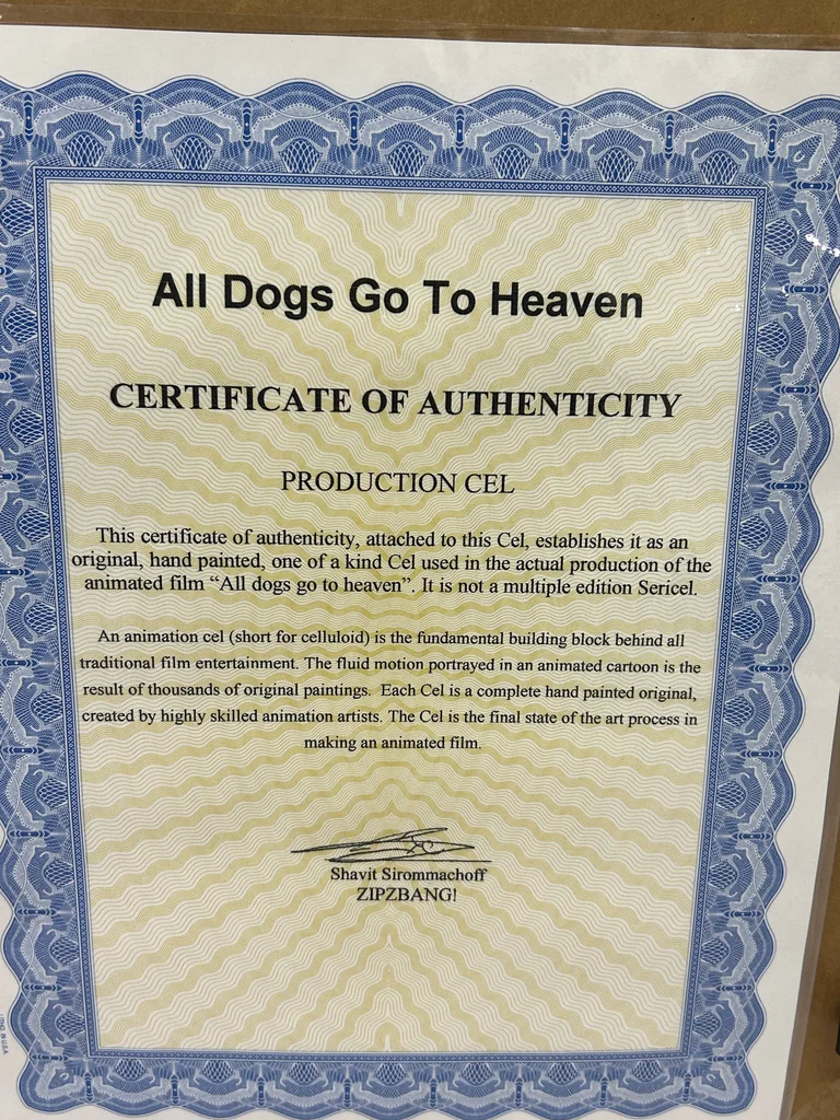 All Dogs Go To Heaven Production Cel - image 3 of 5