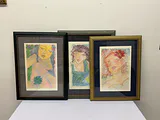 Pastel Portrait Drawings of Women Signed  - thumbnail 1 of 6