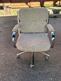 Mid-Century Upholstered Swivel Chair Made in Canada - thumbnail 1 of 6