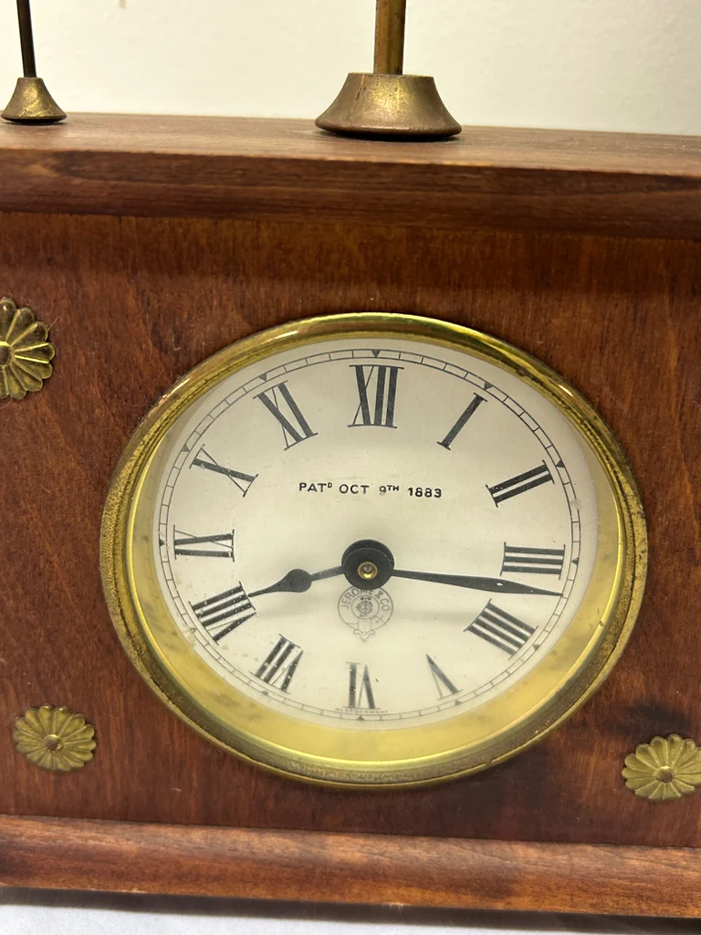 Vintage Mantle Clock & Thermometer - image 3 of 7