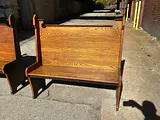 Pair of Oak High Back Benches - thumbnail 5 of 8