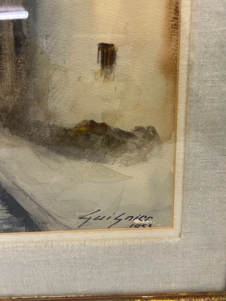 European Street Scene Watercolor Painting - image 2 of 5