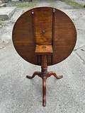 Round Cherry Tilt Top Table - thumbnail 3 of 6