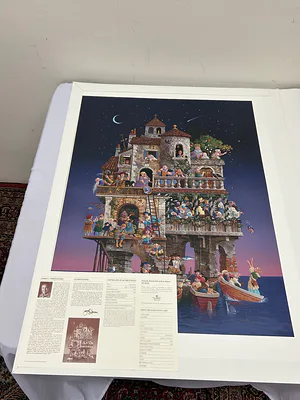 James C. Christensen Whimsical Lithograph, Signed W/COA - Image 1 of 9