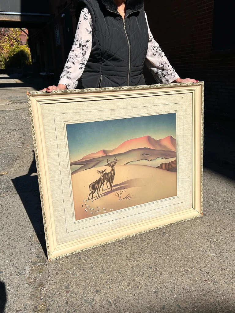 Airbrush Hand Colored Whitetail Deer - image 1 of 6