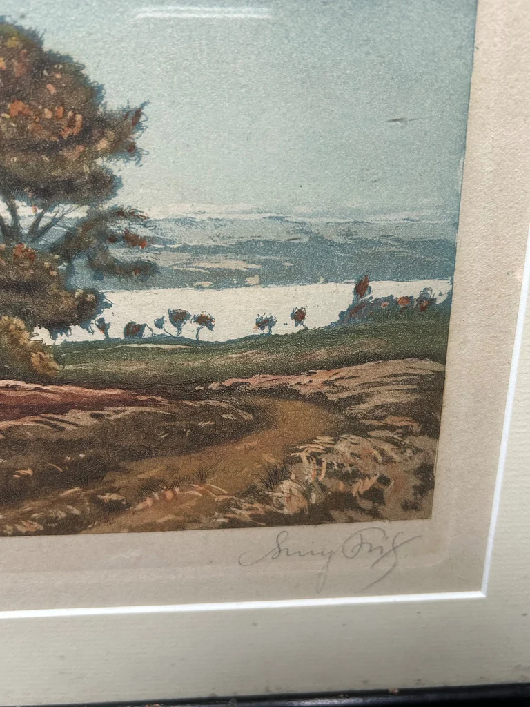 A Collection of Three Woodcut Art Signed - image 3 of 7