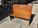 Pair of Oak High Back Benches - thumbnail 6 of 8