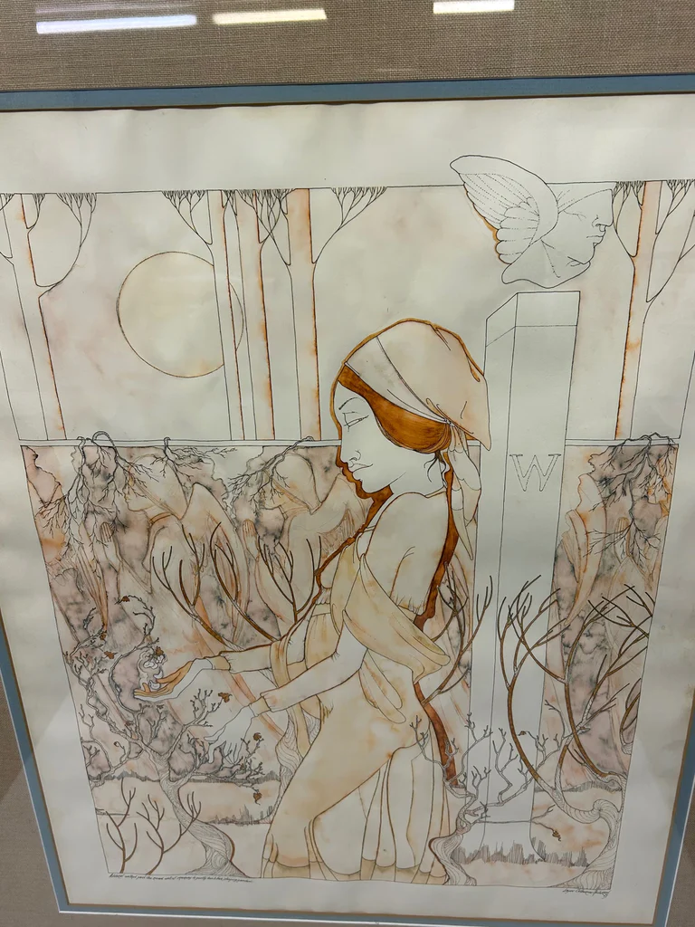 Layne Catherine Anderson Art Nouveau Gouache - image 5 of 6