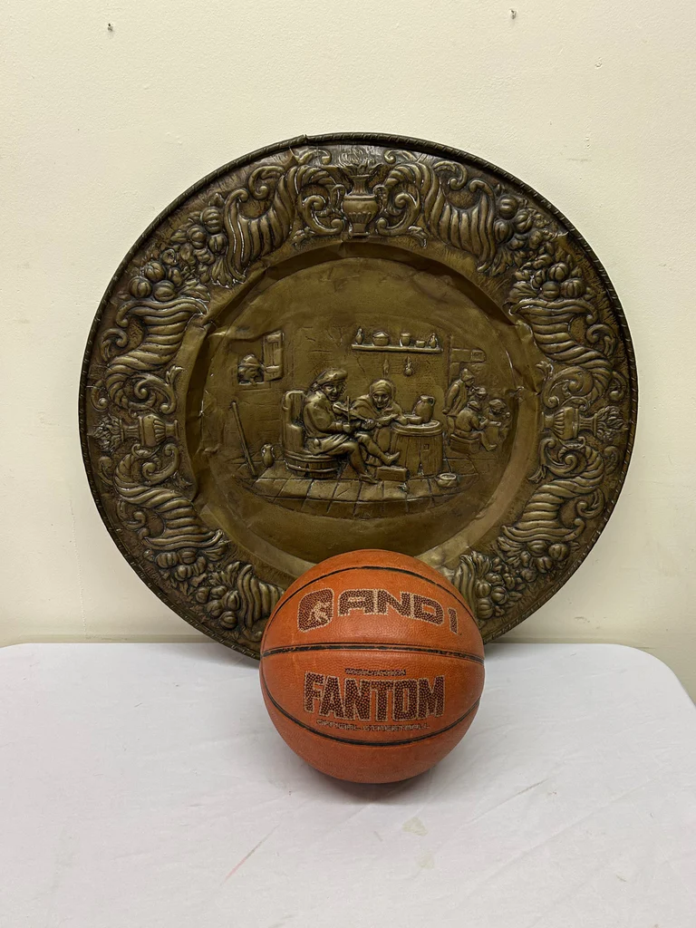 Vintage Pressed Brass Plaque Made in France - image 2 of 6
