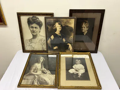 Collection of Vintage Portrait Photographs - Image 1 of 6