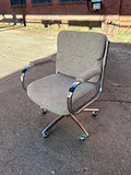Mid-Century Upholstered Swivel Chair Made in Canada - thumbnail 3 of 6