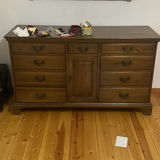 Wood Bedroom Furniture Set with Dressers, Mirror, and Nightstands - thumbnail 1 of 12