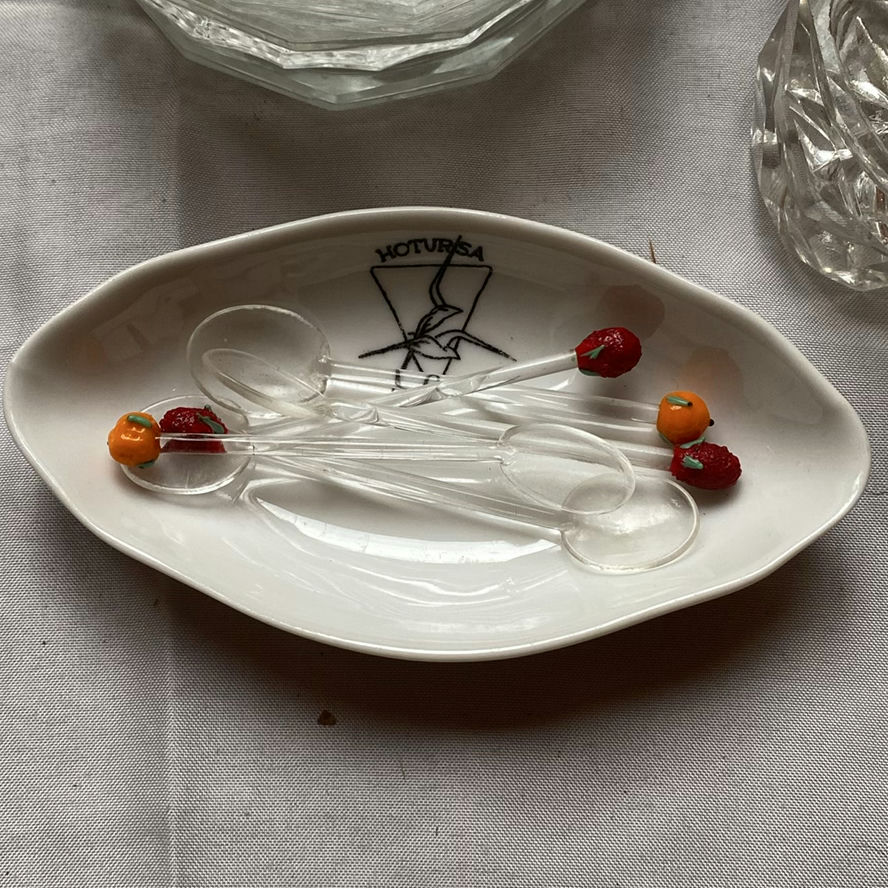 Vintage Crystal & Glass Bar Set - image 6 of 8