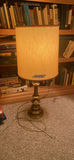 Brass Table Lamp with Fabric Lampshade - thumbnail 1 of 3