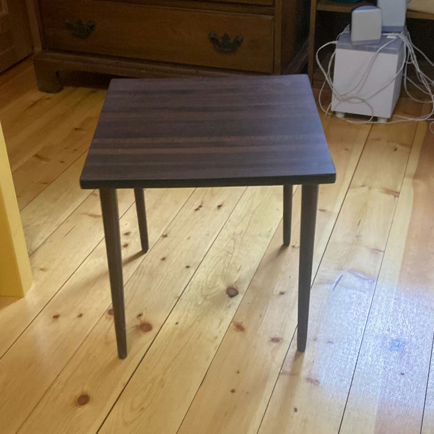 MCM Small Square Wooden Table - image 2 of 4