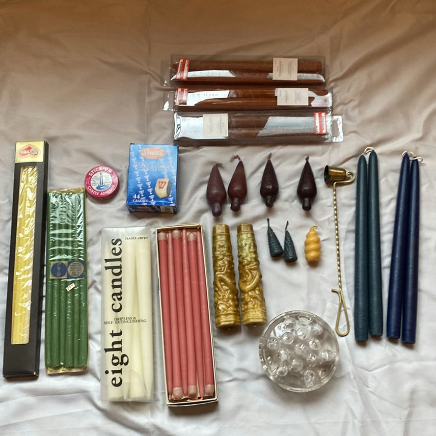 Candle Holders & Candle Lot - image 4 of 4