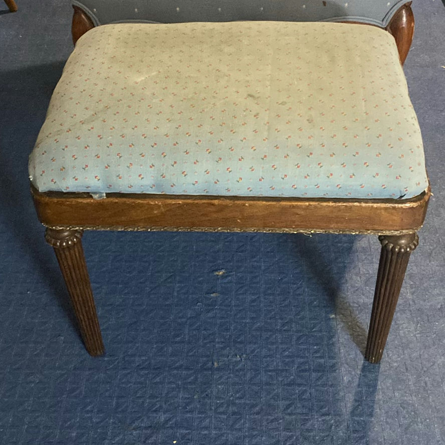 Blue Arm Chair W Footrest - image 2 of 8