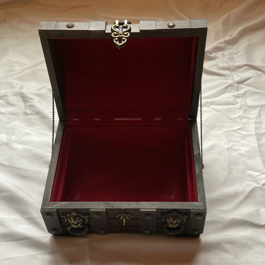 Norleans Japan Decorative Wooden Chest with Metal Hardware - image 3 of 6