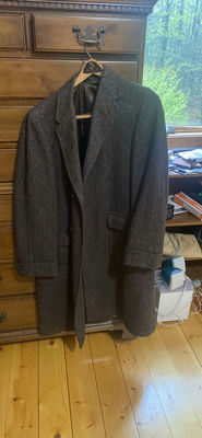 Rogers Peet Company Scotch Mist Herringbone Overcoat - Image 1 of 5