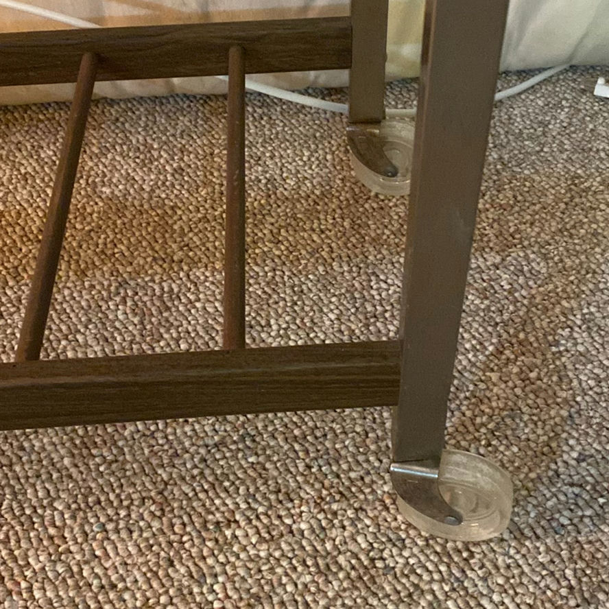 Wood and Metal Rolling Cart with Shelves - image 4 of 4