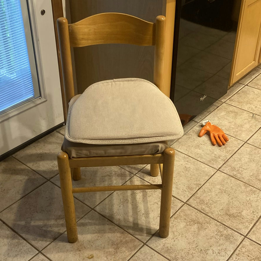 Round Wooden Pedestal Table and Wooden Chair - image 3 of 5