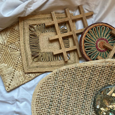 Assorted Woven Placemats, Coasters, and Trivets - Image 1 of 4