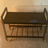 Wood and Metal Rolling Cart with Shelves - thumbnail 1 of 4