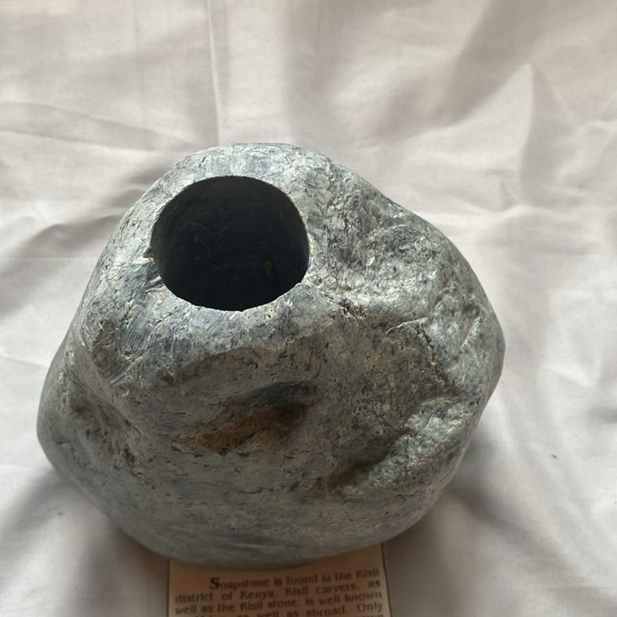 Kisii Soapstone Carved Vessel - image 3 of 4