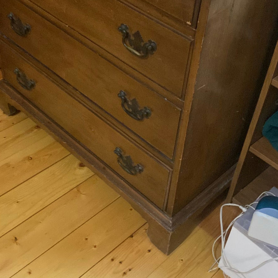Wood Bedroom Furniture Set with Dressers, Mirror, and Nightstands - image 9 of 12