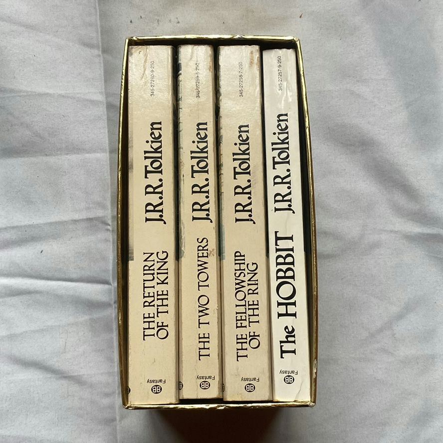 J.R.R. Tolkien Four-Book Paperback Set With Gold leaf Slipcase - image 1 of 6