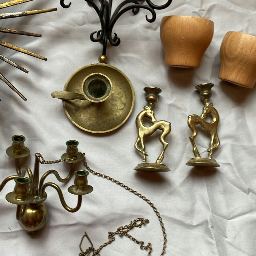 Candle Holders & Candle Lot - image 2 of 4