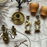 Candle Holders & Candle Lot - thumbnail 2 of 4