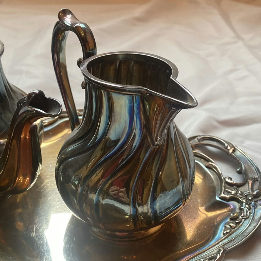 Silver Plated Tea Set - image 4 of 6