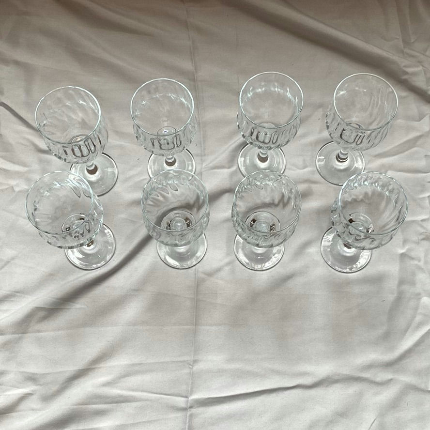 Stuart Crystal Hampshire Pattern Port Wine Glasses Set of Eight - image 1 of 3
