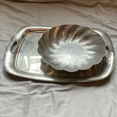 Rectangular Serving Tray and Scalloped Bowl - Image 1 of 3
