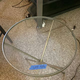 Mid Century Round Glass-Top Side Table - thumbnail 2 of 4