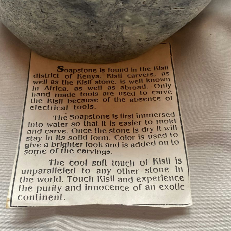 Kisii Soapstone Carved Vessel - image 2 of 4