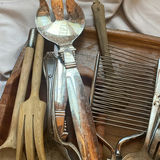 Assorted Wooden and Metal Kitchen Utensils with Wooden Tray - thumbnail 3 of 3