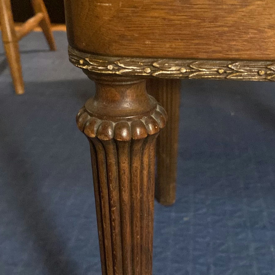 Blue Arm Chair W Footrest - image 3 of 8