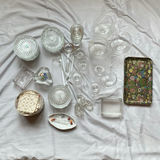 Vintage Crystal & Glass Bar Set - thumbnail 1 of 8