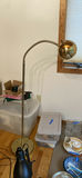 Brass Floor Lamp with Adjustable Gooseneck Shade - thumbnail 1 of 4