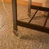 Wood and Metal Rolling Cart with Shelves - thumbnail 2 of 4