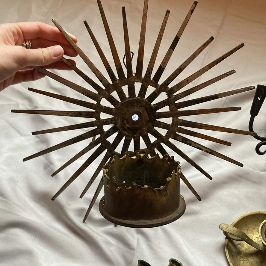 Candle Holders & Candle Lot - image 3 of 4