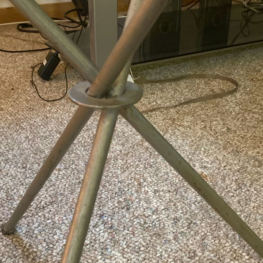 Mid Century Round Glass-Top Side Table - image 3 of 4